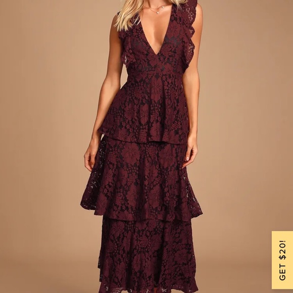 Lulus red lace dress formal. Size Small never worn - Picture 6 of 7